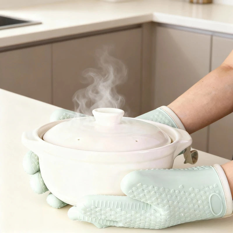 TESC36 - Guanti spessi antiscottatura in silicone, resistenti al calore