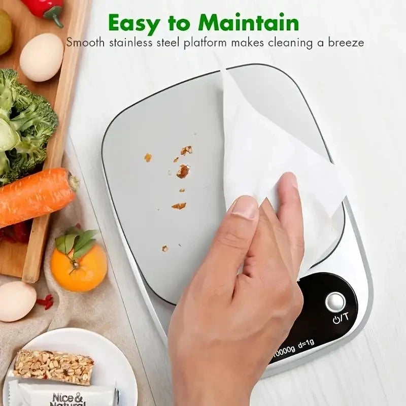 COTS25 - Bilancia da cucina digitale da 10 kg con funzione tara