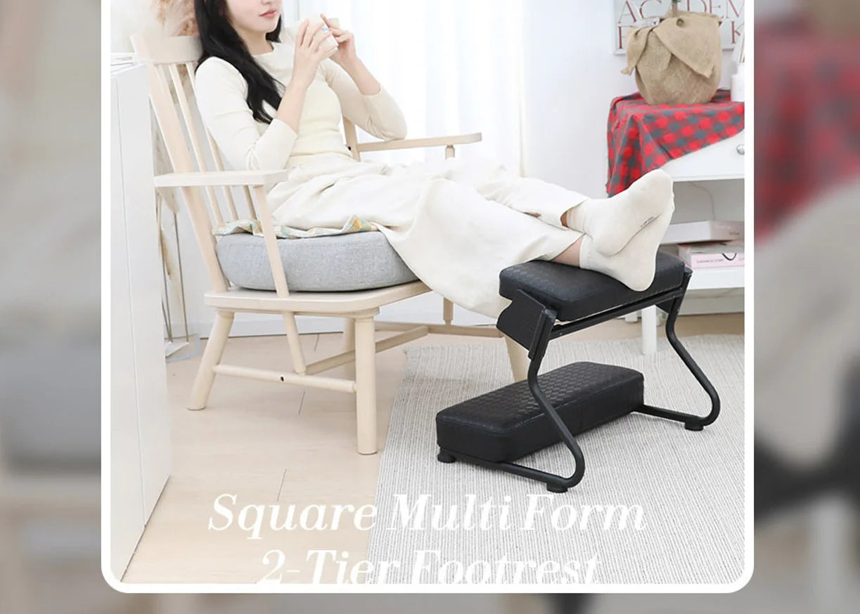 ERGOL11 - Poggiapiedi ergonomico per ufficio domestico, a doppio strato, con pedali