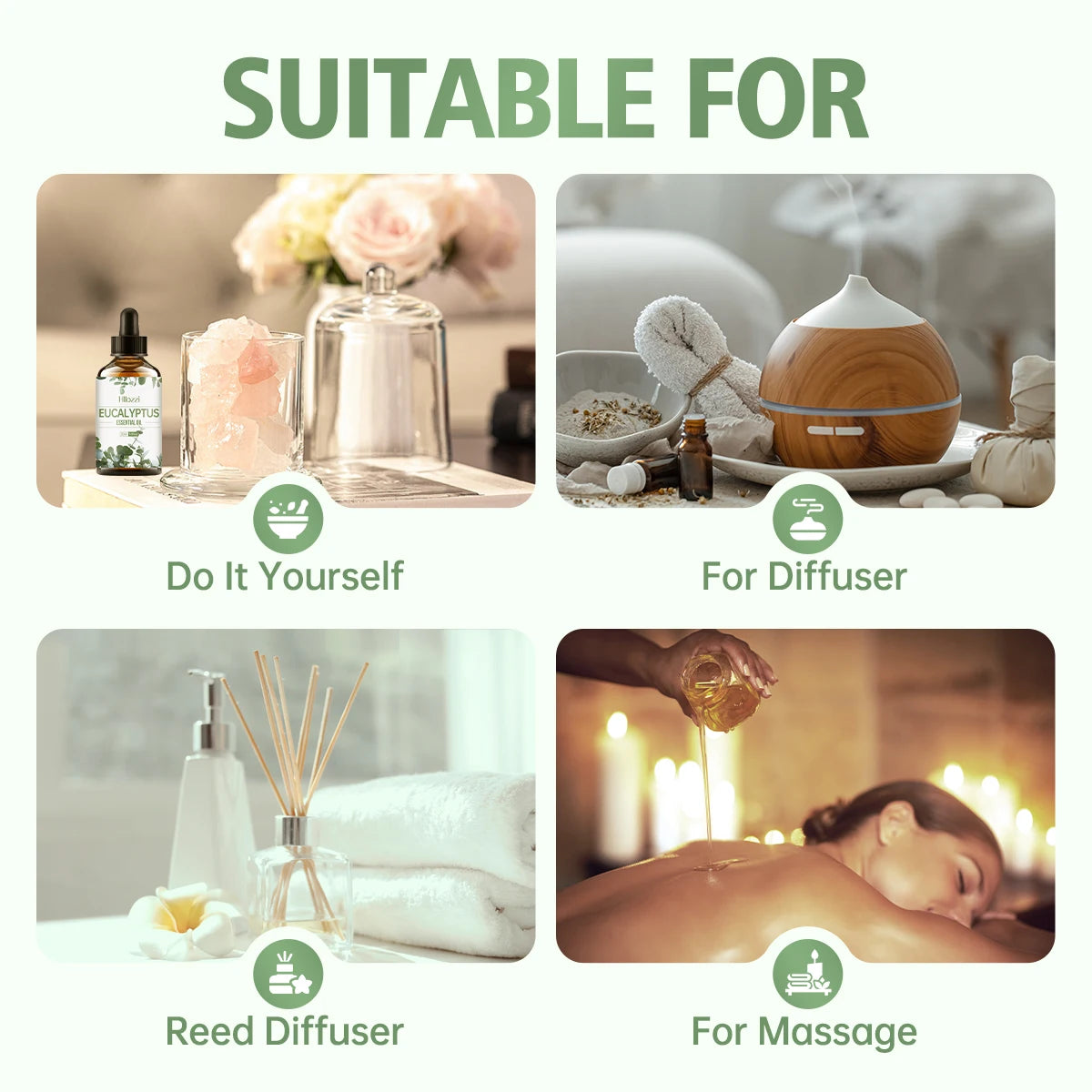 AROM1 - Olio essenziale di eucalipto aceite esencial aromatico per diffusore