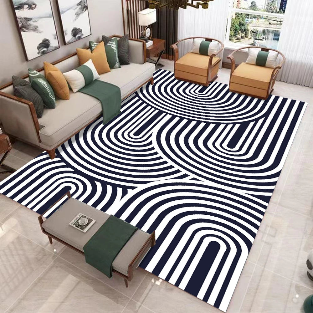 TESS32 - Tappeto moderno minimalista per soggiorno con motivo geometrico