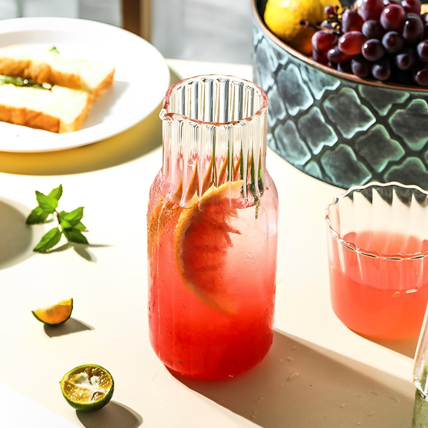 ACCT12 - Set di bottiglie d'acqua in vetro da 550 ml/600 ml