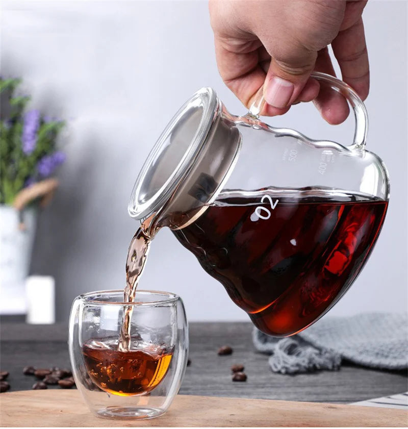 ACCT10 - Caraffa per caffè in vetro trasparente da 350/600/800 ml