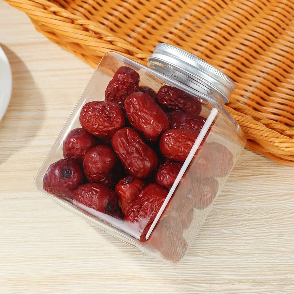 CONS22 - Contenitori per alimenti trasparenti con coperchi e etichette