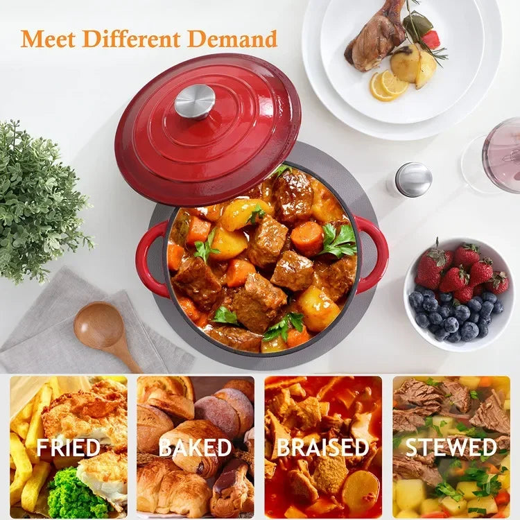 COTS16 - Forno olandese in alluminio pressofuso smaltato con coperchio