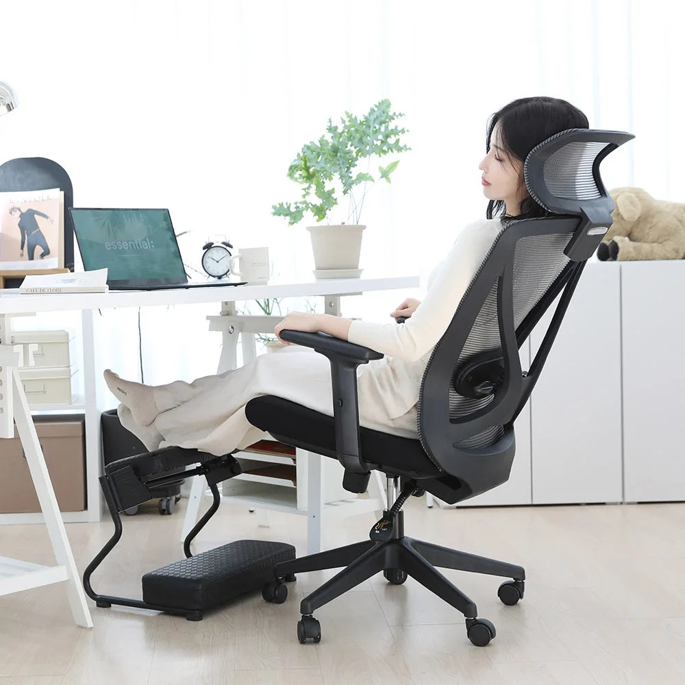 ERGOL11 - Poggiapiedi ergonomico per ufficio domestico, a doppio strato, con pedali