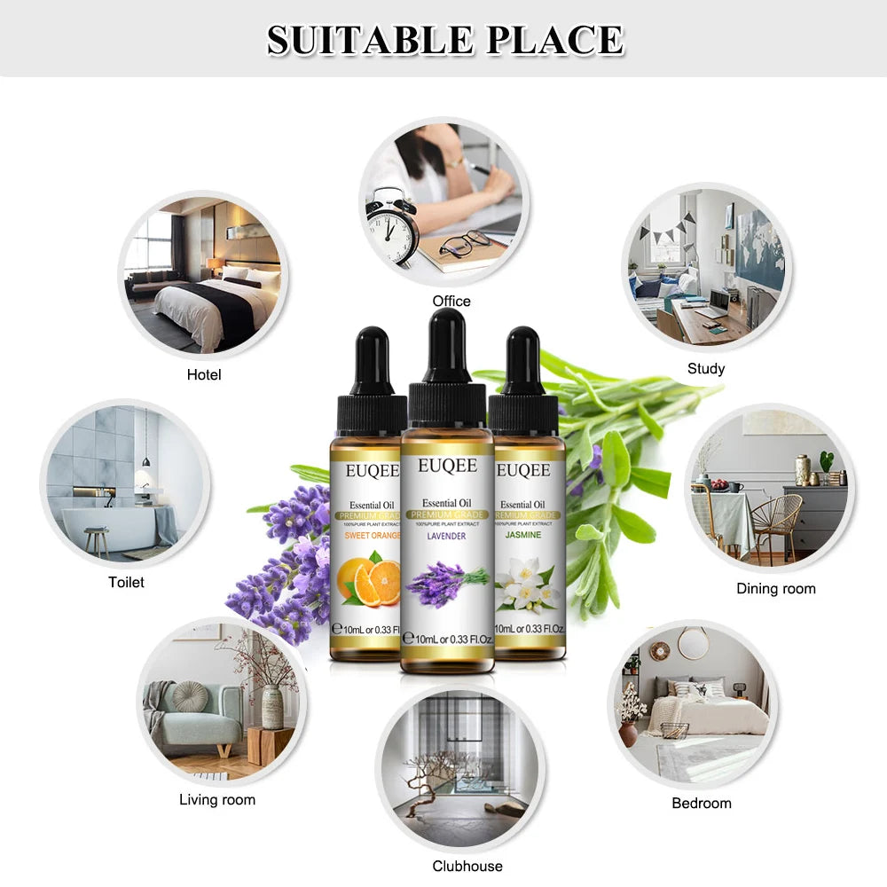 AROM6 - 10 ml di olio essenziale vegetale naturale con contagocce per diffusore umidificatore