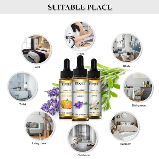 AROM6 - 10 ml di olio essenziale vegetale naturale con contagocce per diffusore umidificatore