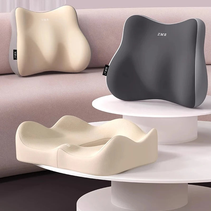 ERGOL20 - Cuscino per sedile da ufficio integrato con schienale per supporto lombare