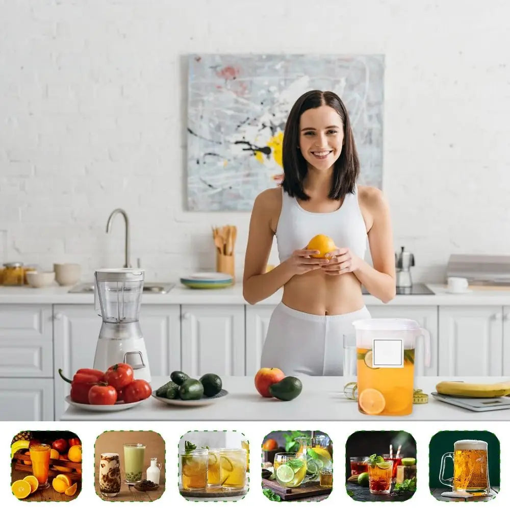 ACCT8 - Brocca per frigorifero in plastica da 1,5 l e 2 l con coperchio filtrante