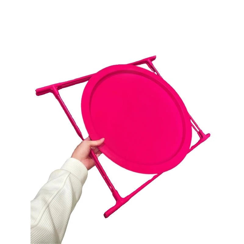 ARREM4 - Tavolino da caffè rotondo pieghevole da esterno