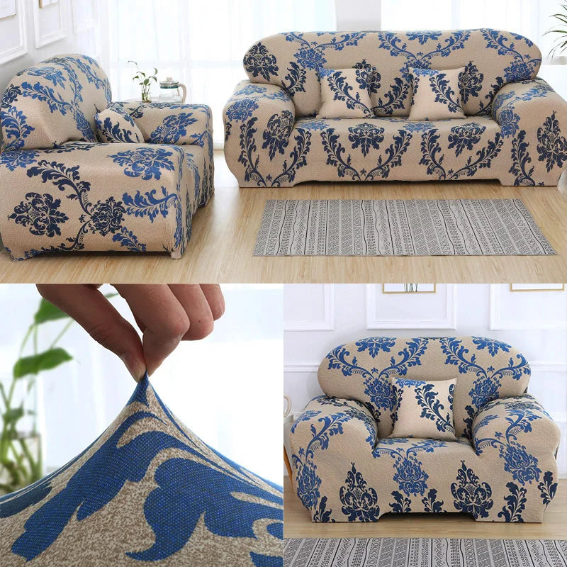 TESS38 - Copridivano elastico antiscivolo motivo stampato