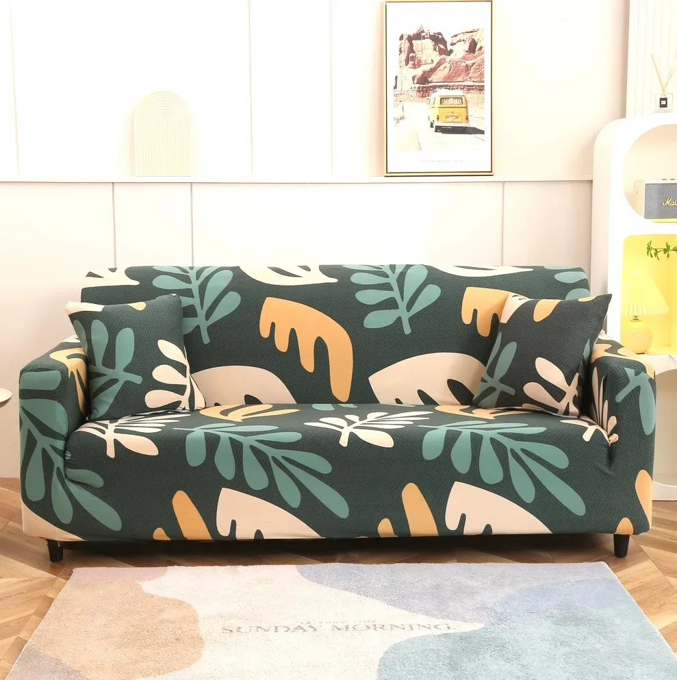 TESS38 - Copridivano elastico antiscivolo motivo stampato