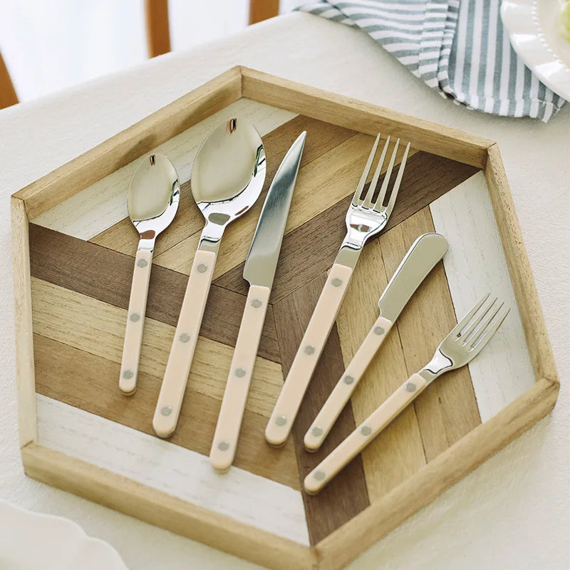 ACCT18 - Set di posate alla moda in acciaio inossidabile 18/10