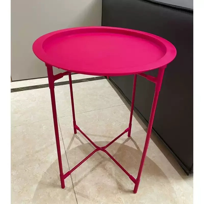 ARREM4 - Tavolino da caffè rotondo pieghevole da esterno