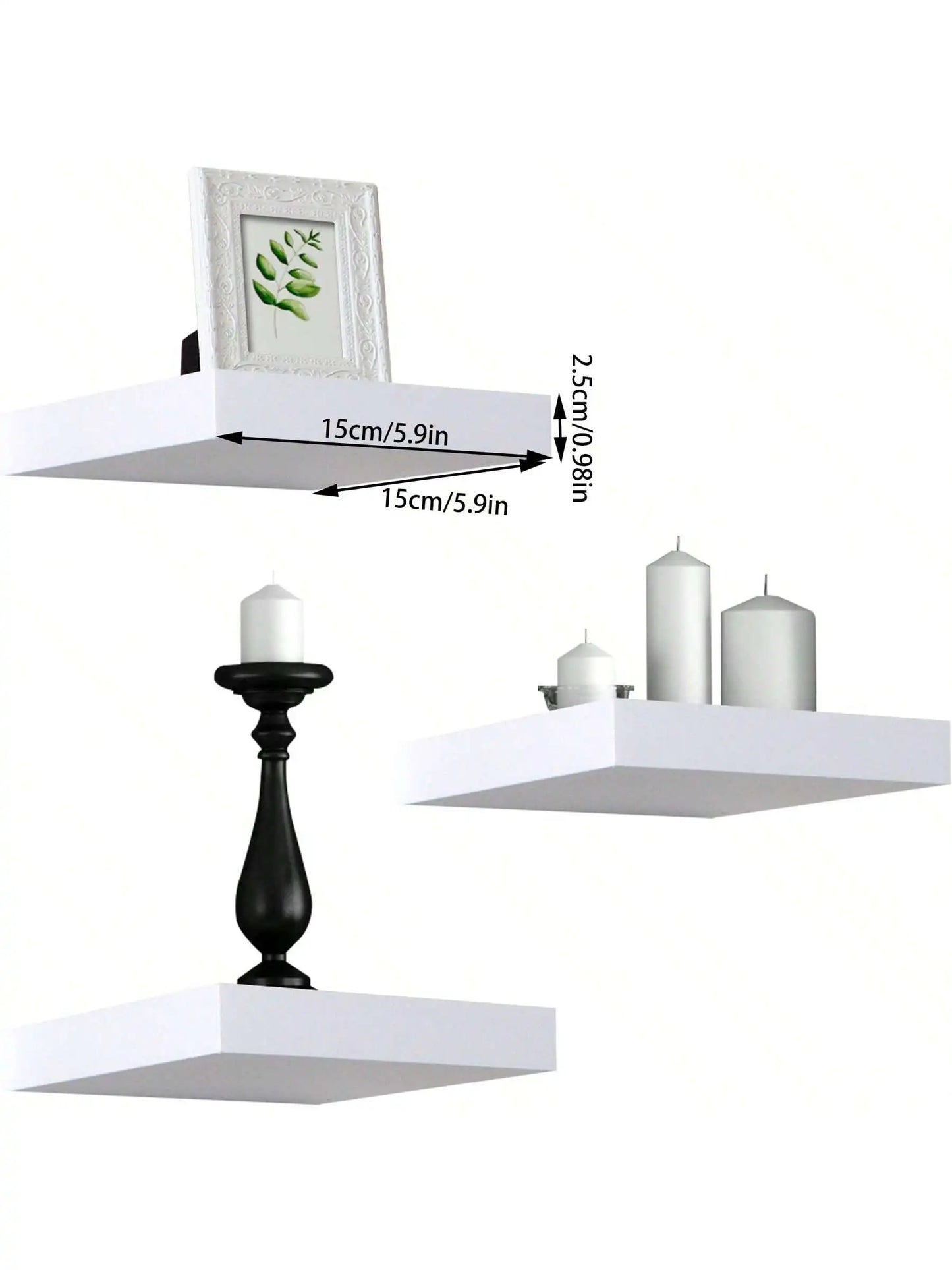 ARREM14 - Mensola galleggiante quadrata in legno