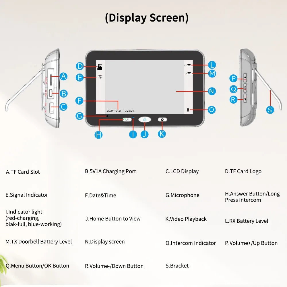 SICUD7 - Smart Wireless Intercom Campanello Digitale Videocamera