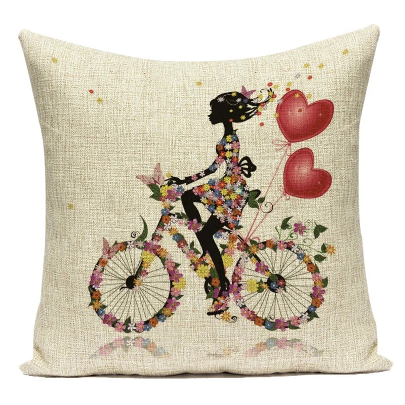 TESS19  - Federa per cuscino decorativo fata dei fiori