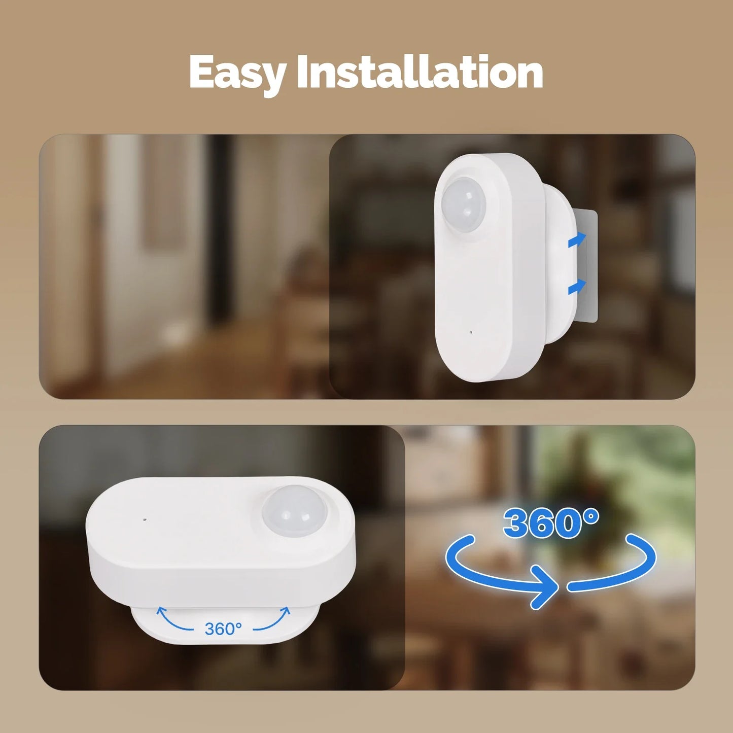 SICUD2 - Sensore PIR intelligente Tuya alimentato a batteria
