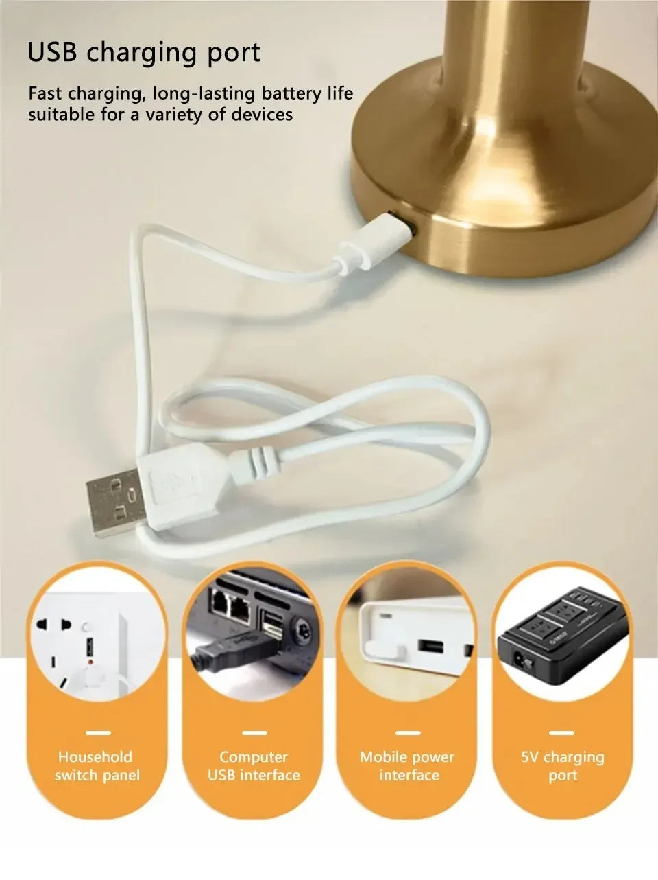 ILLUT13 - LED touch ricaricabile retrò