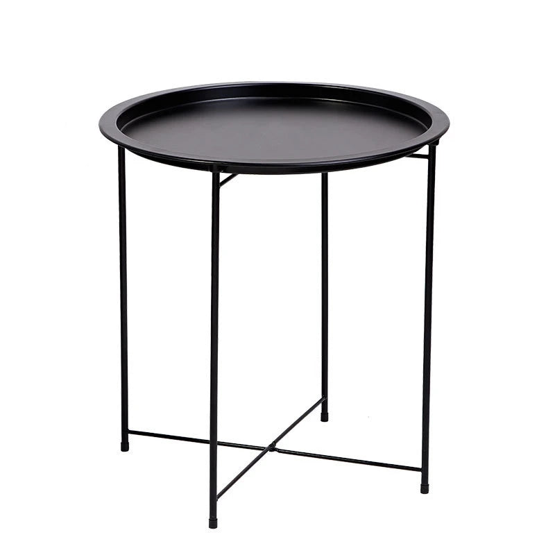 ARREM4 - Tavolino da caffè rotondo pieghevole da esterno