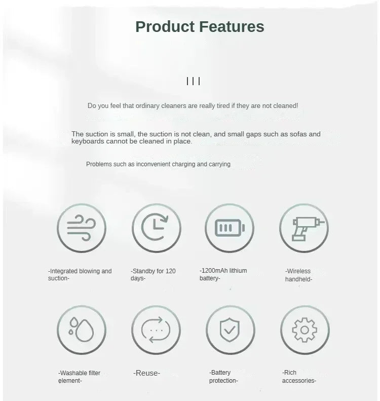 PULIS13 - Aspirapolvere 2900000PA 120w Wireless