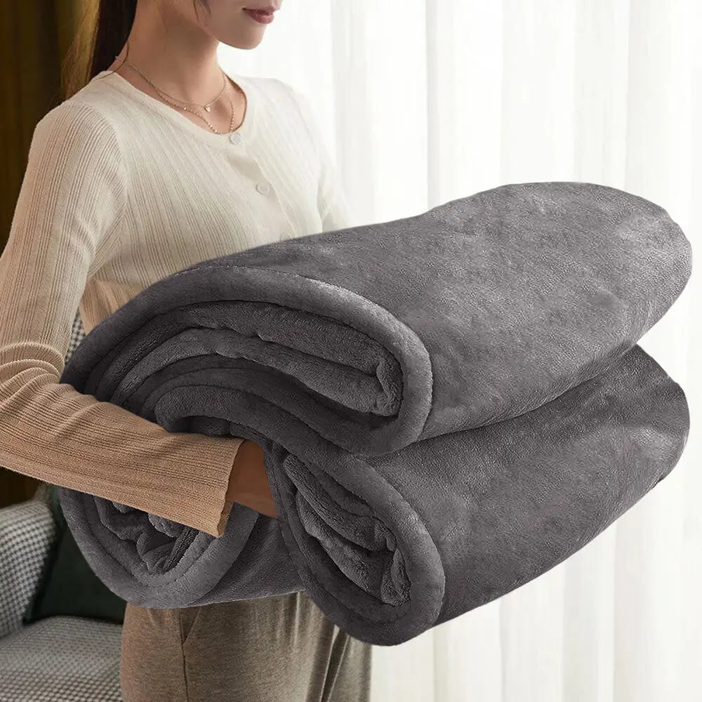 TESL6 - Coperta calda e morbida per autunno inverno in pile leggero