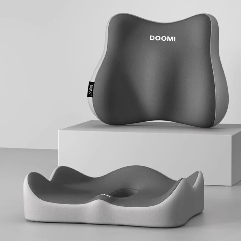 ERGOL20 - Cuscino per sedile da ufficio integrato con schienale per supporto lombare