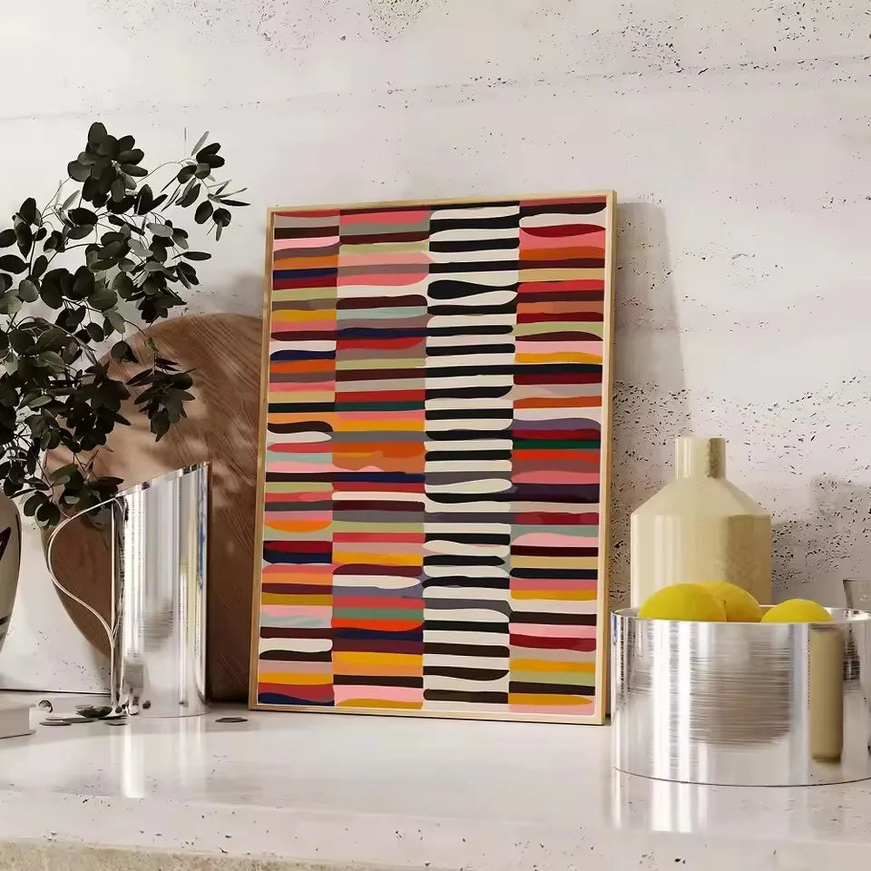 DECOM11 - Arte murale su tela astratta, moderna, geometrica, minimalista