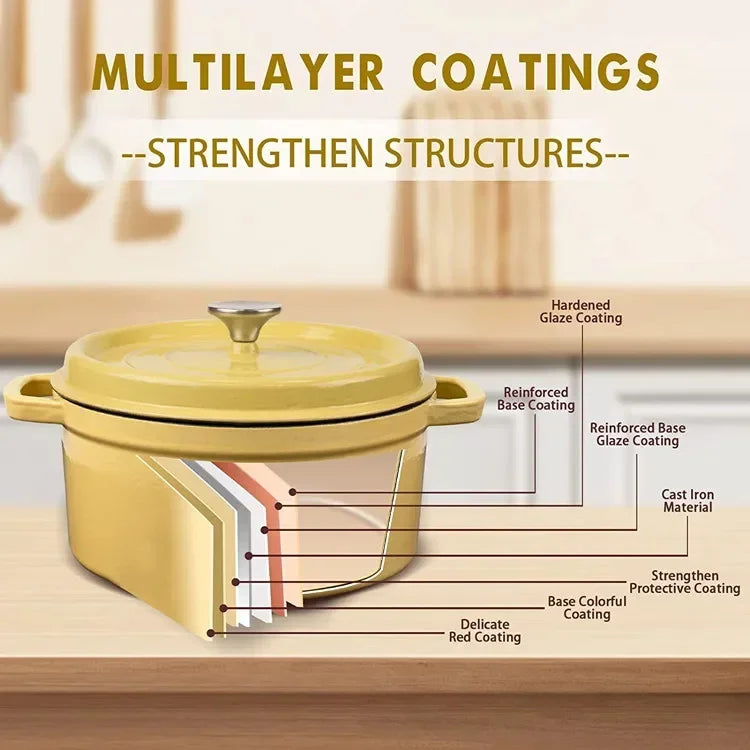 COTS16 - Forno olandese in alluminio pressofuso smaltato con coperchio
