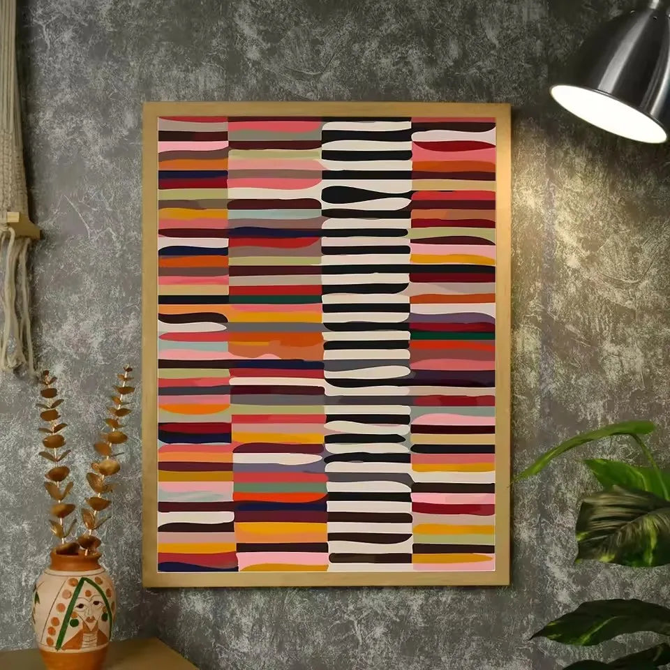 DECOM11 - Arte murale su tela astratta, moderna, geometrica, minimalista