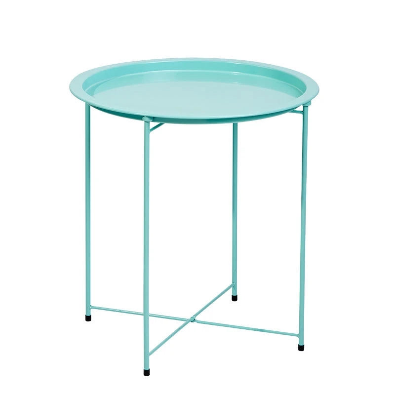 ARREM4 - Tavolino da caffè rotondo pieghevole da esterno