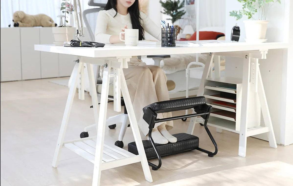 ERGOL11 - Poggiapiedi ergonomico per ufficio domestico, a doppio strato, con pedali