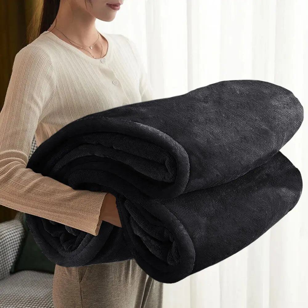 TESL6 - Coperta calda e morbida per autunno inverno in pile leggero