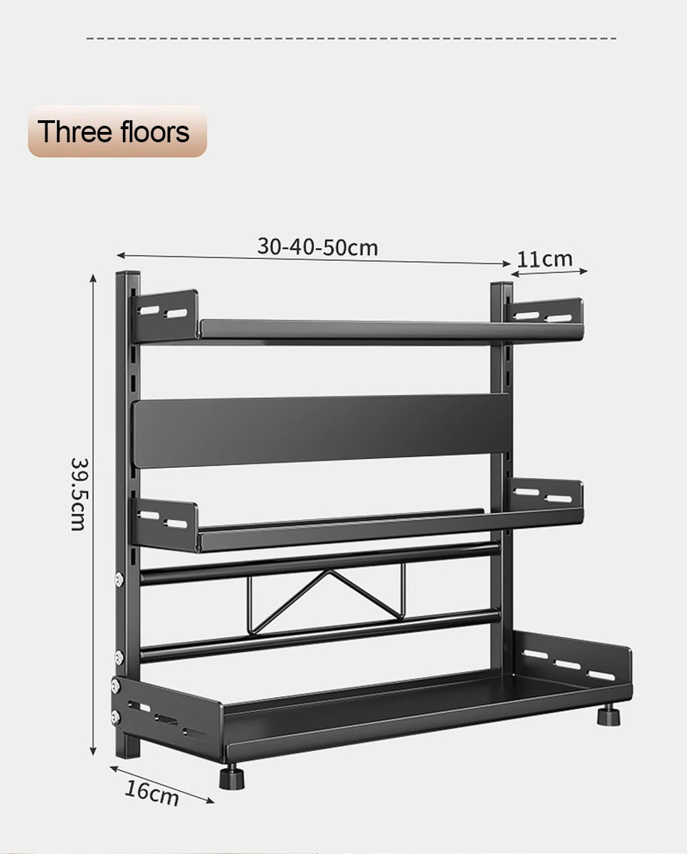 CONS26 - Scaffale porta spezie a 3 livelli per piano di lavoro