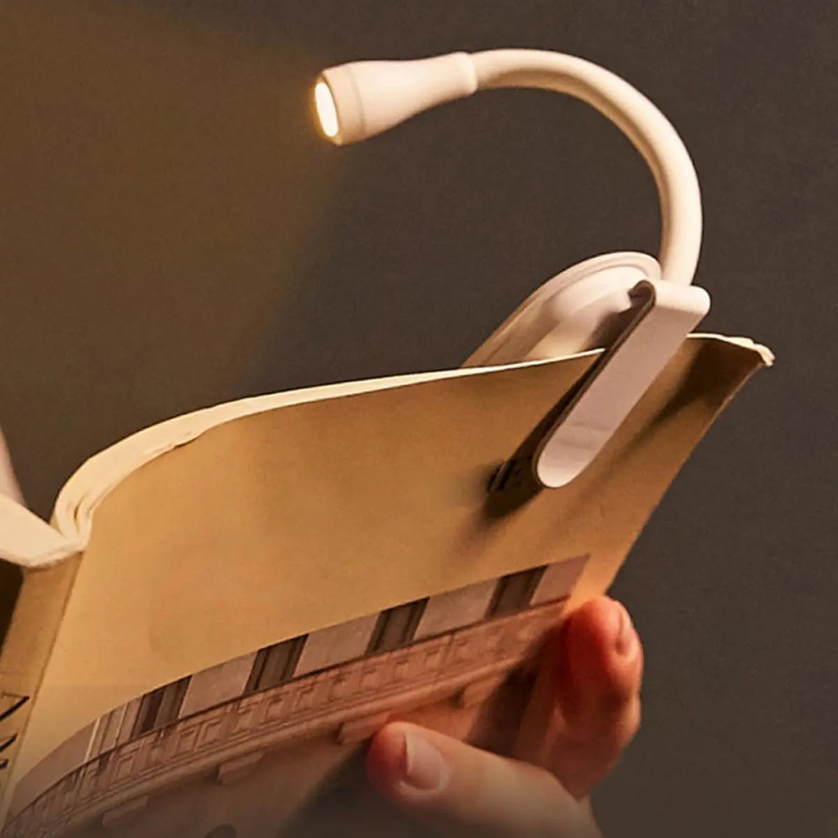 ILLUT3 - Lampada da lettura a LED ricaricabile tramite USB con clip