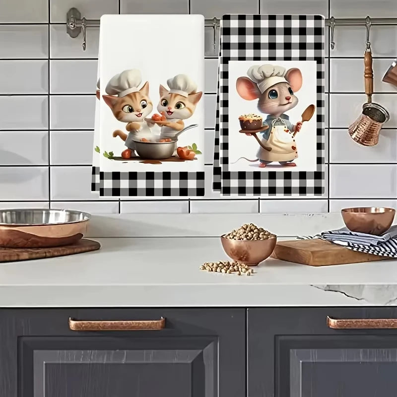 TESC5 - 2 pezzi di strofinacci da cucina