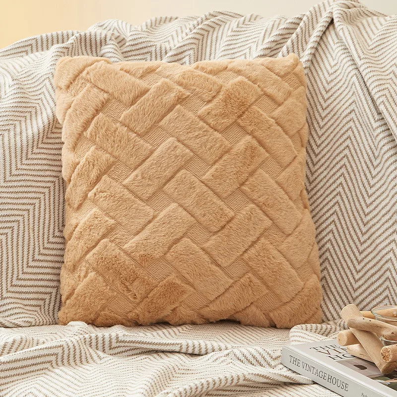 TESS14 - Federa per cuscino in peluche 45x45cm 30x50cm per divano