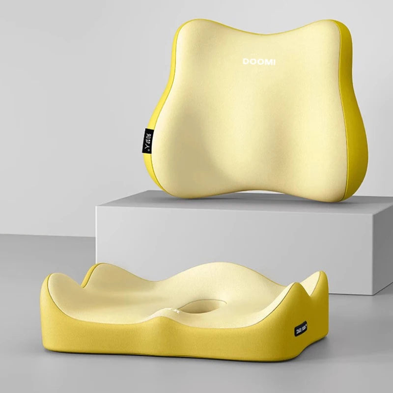 ERGOL20 - Cuscino per sedile da ufficio integrato con schienale per supporto lombare