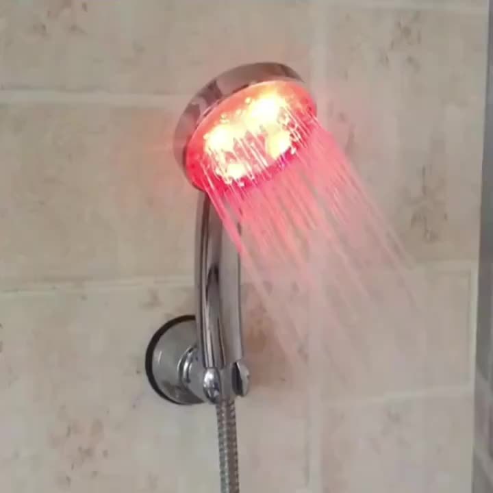 ORGB8 - Soffione doccia portatile a LED con 7 luci che cambiano colore