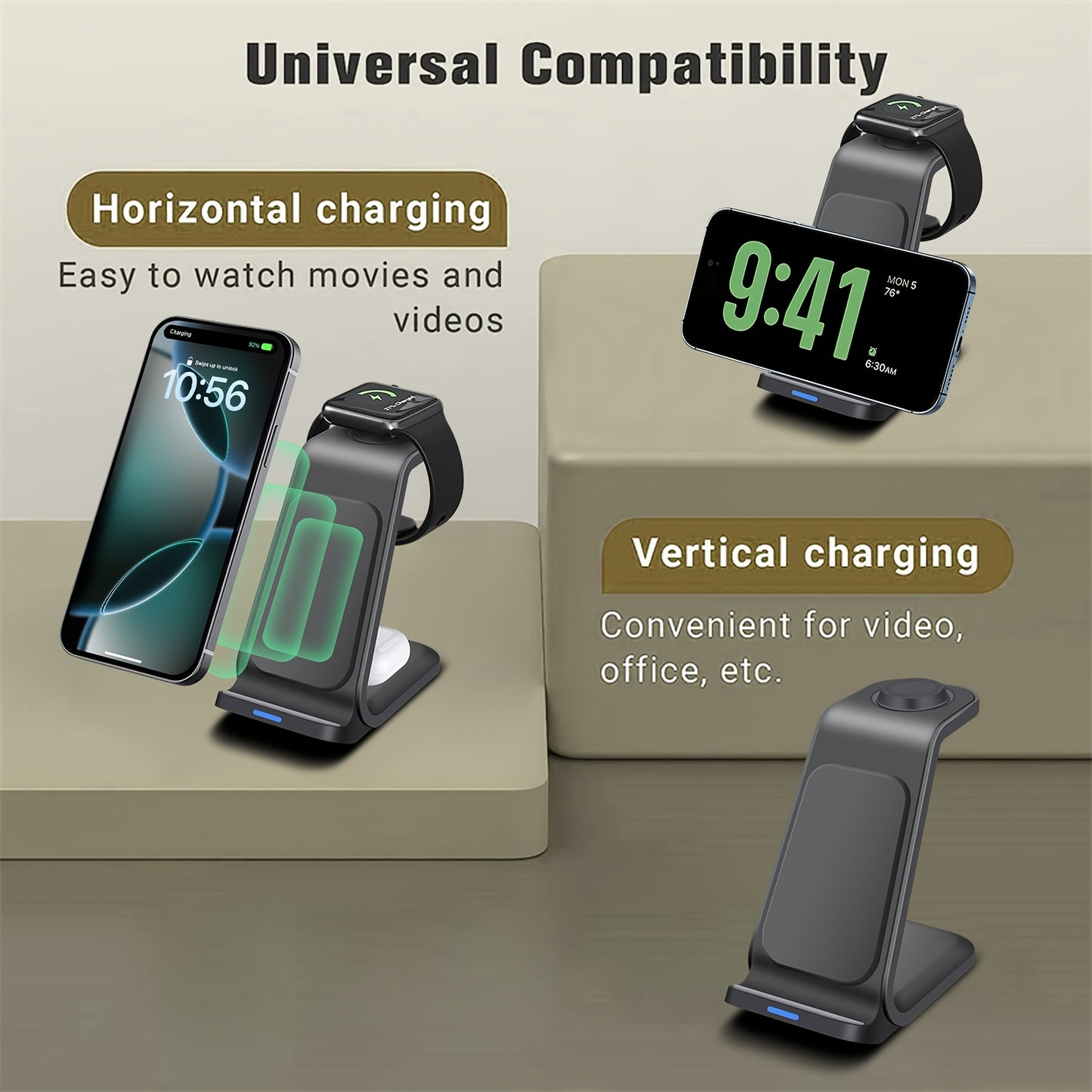 ACCET12 - Stazione di ricarica wireless 3 in 1 per iPhone