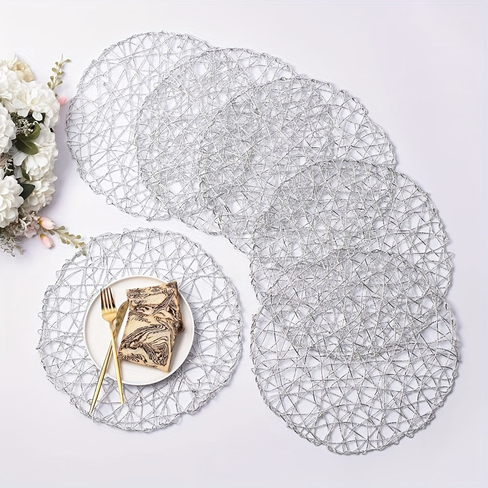 ACCT2 - 6 tovagliette rotonde cave  intrecciate a mani