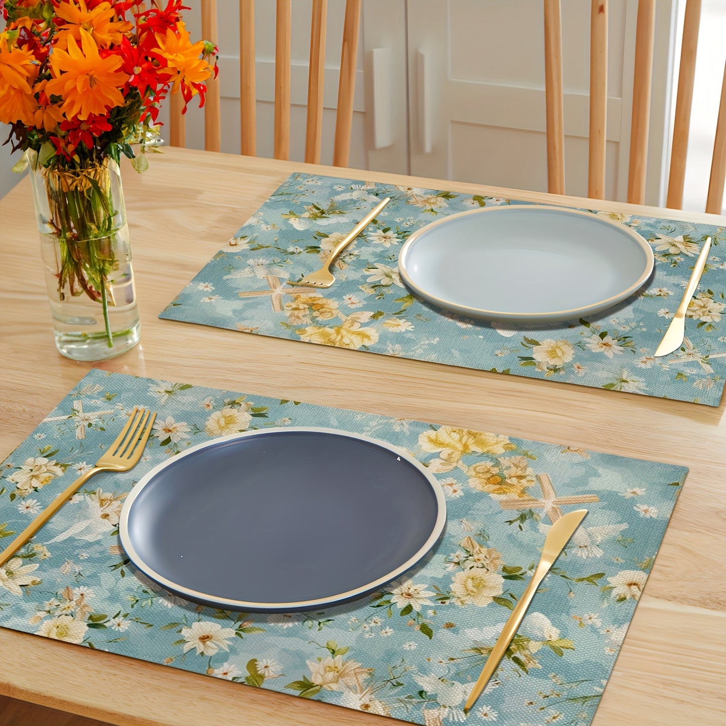 ACCT7 - Set di 4 eleganti tovagliette in lino